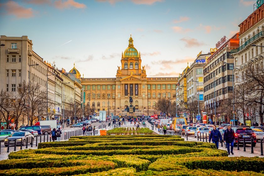 Wenceslas Square and National Museum