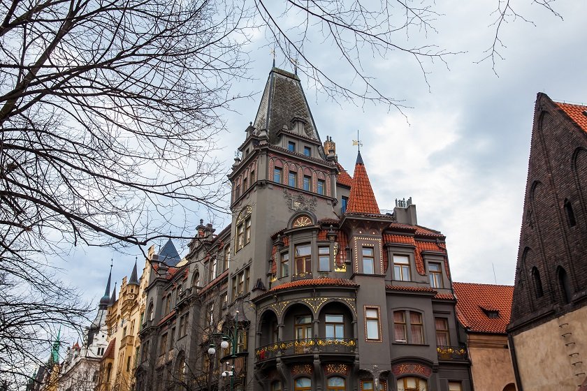 Beautiful architecture in Pařížská Street