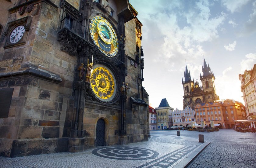 Astronomical Clock and The Church of Our Lady before Týn