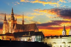 Prague Castle at sunset