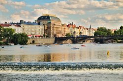 National Theatre and Moldau river
